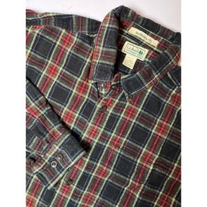 Y2K  L.L Bean Traditional Fit Sz L Men's Flannel Blue/Green/Red Button Down